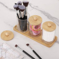 Acrylic Bathroom Set 3pcs with Bamboo Lid & Base Bathroom Accessories