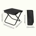 ADVENTURE Folding Stool BLACK Chairs - Stool - Pouf ADVENTURE Folding Stool BLACK Chairs - Stool - Pouf