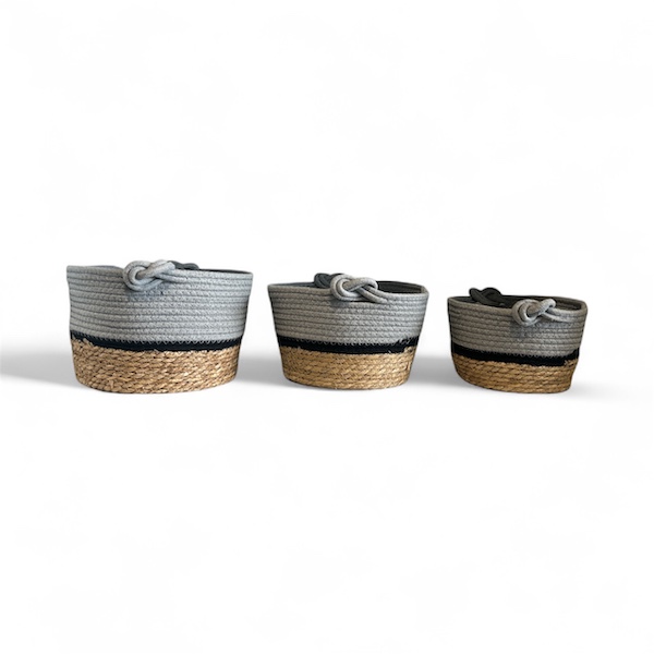 Baskets 3pcs Set "Santorini" Boxes - Baskets