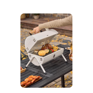 BBQ "Adventure" Φορητό - Πλάκα Ψησίματος WHITE Μπάρμπεκιου