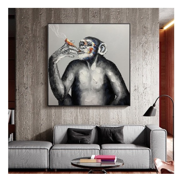 Canva Painting Board "Crazy Chimp" 80x80cm Paintings Canva Painting Board "Crazy Chimp" 80x80cm Paintings