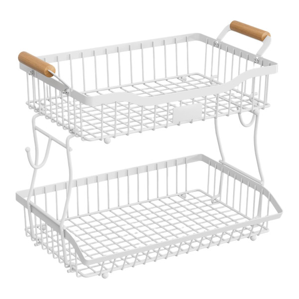 COUNTRY 2-Tier Shelving Unit WHITE Serving Items COUNTRY 2-Tier Shelving Unit WHITE Serving Items
