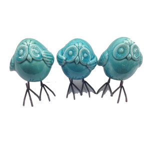Decoration Set Stupid Birds 3pcs Decoration Items
