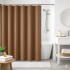 Fabric Shower Curtain “Lines” BROWN