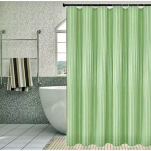 Fabric Shower Curtain “Lines” GREEN Curtains