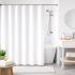Fabric Shower Curtain “Lines” WHITE