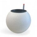 Flower Pot "Circle Μ" WHITE  Pots 