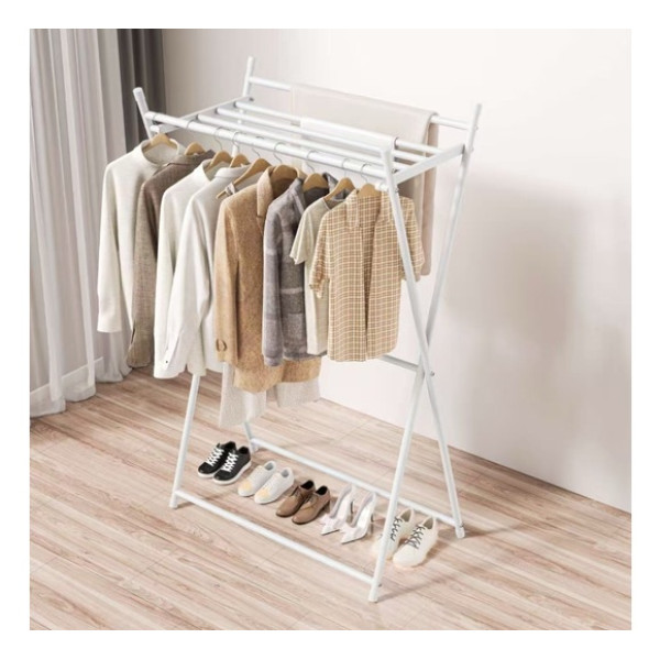 Folding Clothes Hanger-Clothes Rack MINIMAL WHITE  Laundry Baskets