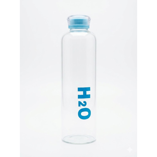 Glass Bottle H2O 1LT BLUE Jug - Decanter Glass Bottle H2O 1LT BLUE Jug - Decanter