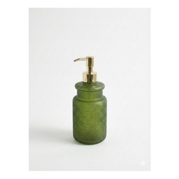 Glass Dispenser HARMONY 450ml GREEN Bathroom Accessories