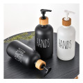 Glass Dispenser with Bamboo 550ml WHITE Bathroom Accessories