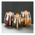 Glass Jar with Wooden Lid & Spoon Jars - Vases Glass Jar with Wooden Lid & Spoon Jars - Vases