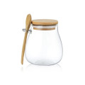 Glass Jar with Wooden Lid & Spoon Jars - Vases