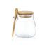 Glass Jar with Wooden Lid & Spoon