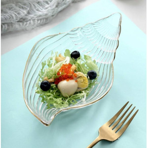 Glass Plate "Coral Wave" Decoration Items