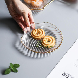 Glass Plate "Pearl Bloom" Decoration Items