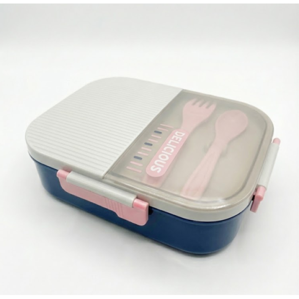 Lunch Box 4-Place Set BLUE & GREY Isothermal - Thermos