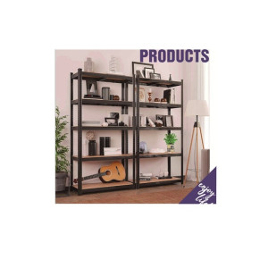 Metal Shelving 5 Black Shelves 