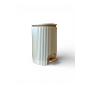 Pedal Bin "Lines" 11Lt BEIGE Bins