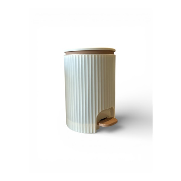 Pedal Bin "Lines" 11Lt BEIGE Bins