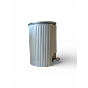 Pedal Bin "Lines" 11Lt GREY Bins
