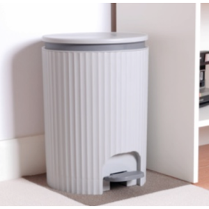 Pedal Bin "Lines" 11Lt GREY Bins
