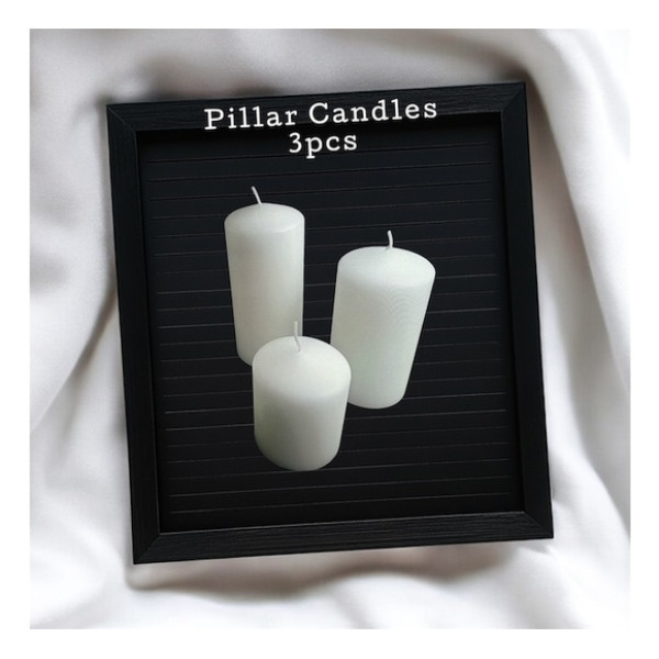 Pillar Candles Set of 3 Decoration Items Pillar Candles Set of 3 Decoration Items
