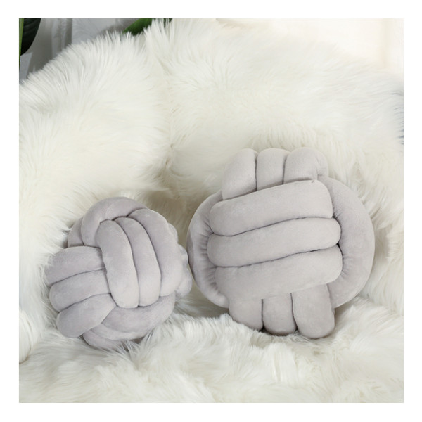 Pillow Knot Ball 20cm GREY Pillows - Pouf - Floor Cushions