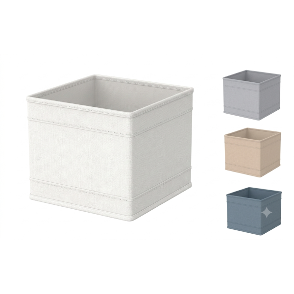 STOCKHOLM Fabric Storage Box 14x14x13cm BEIGE Laundry Baskets STOCKHOLM Fabric Storage Box 14x14x13cm BEIGE Laundry Baskets