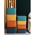 Storage Box With Cover Flat YELLOW Boxes - Baskets Storage Box With Cover Flat YELLOW Boxes - Baskets