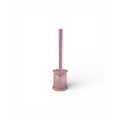 Toilet Brush Transparent PINK Bins