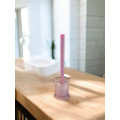 Toilet Brush Transparent PINK Bins
