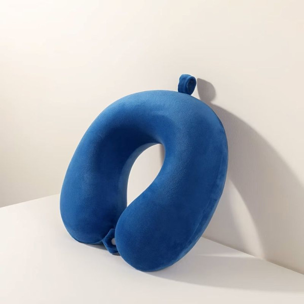 Travel Pillow “Velvet” BLUE Pillows - Pouf - Floor Cushions