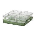 Tray & 4 Bowls Set 'Crystal Clear' Serving Items Tray & 4 Bowls Set 'Crystal Clear' Serving Items