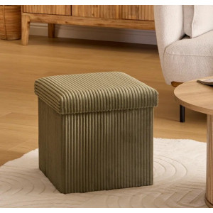 Velvet stool with storage space WHITE Chairs - Stool - Pouf