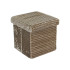 Velvet stool with storage space BEIGE
