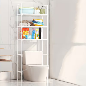 Βάση Τουαλέτας  Με Ράφια MINIMAL WHITE Αξεσουάρ Μπάνιου