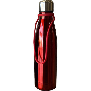 Θερμός Μπουκάλι ΙΝΟΧ με Χερούλι 500ml RED Ισοθερμικά - Θερμός  
