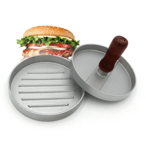Πρέσα για burger με ξύλινο χερούλι  Μπάρμπεκιου