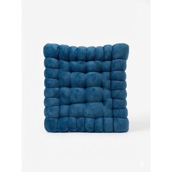 “Biscuit” Cushion BLUE Pillows - Pouf - Floor Cushions