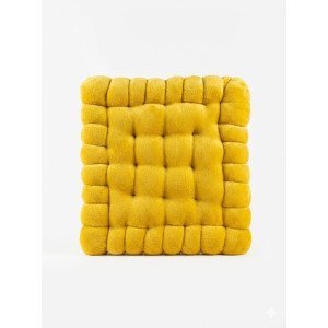 “Biscuit” Cushion YELLOW Pillows - Pouf - Floor Cushions
