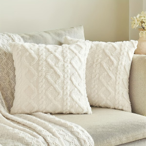 “Boho” Cushion 42x42cm WHITE Pillows - Pouf - Floor Cushions